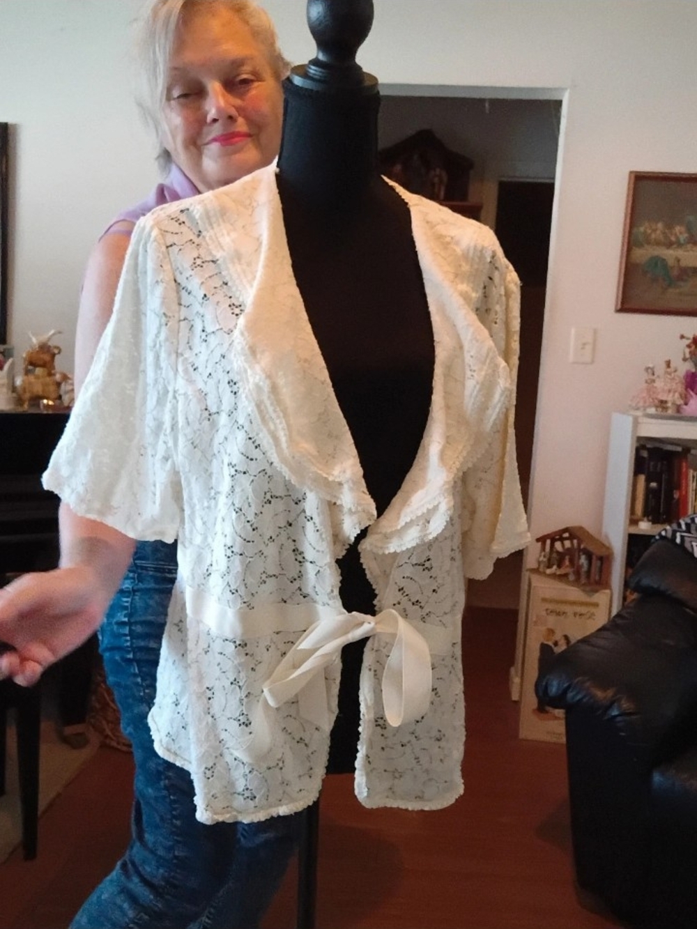 Apt. 9 Women's Cotton Lace Coverup in Cream